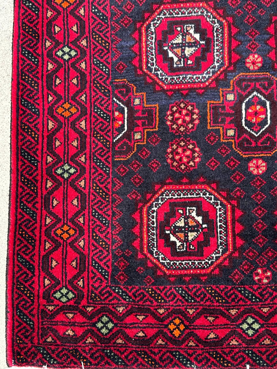 2x1M Persian Balouchi Nomadic Rug - Image 6