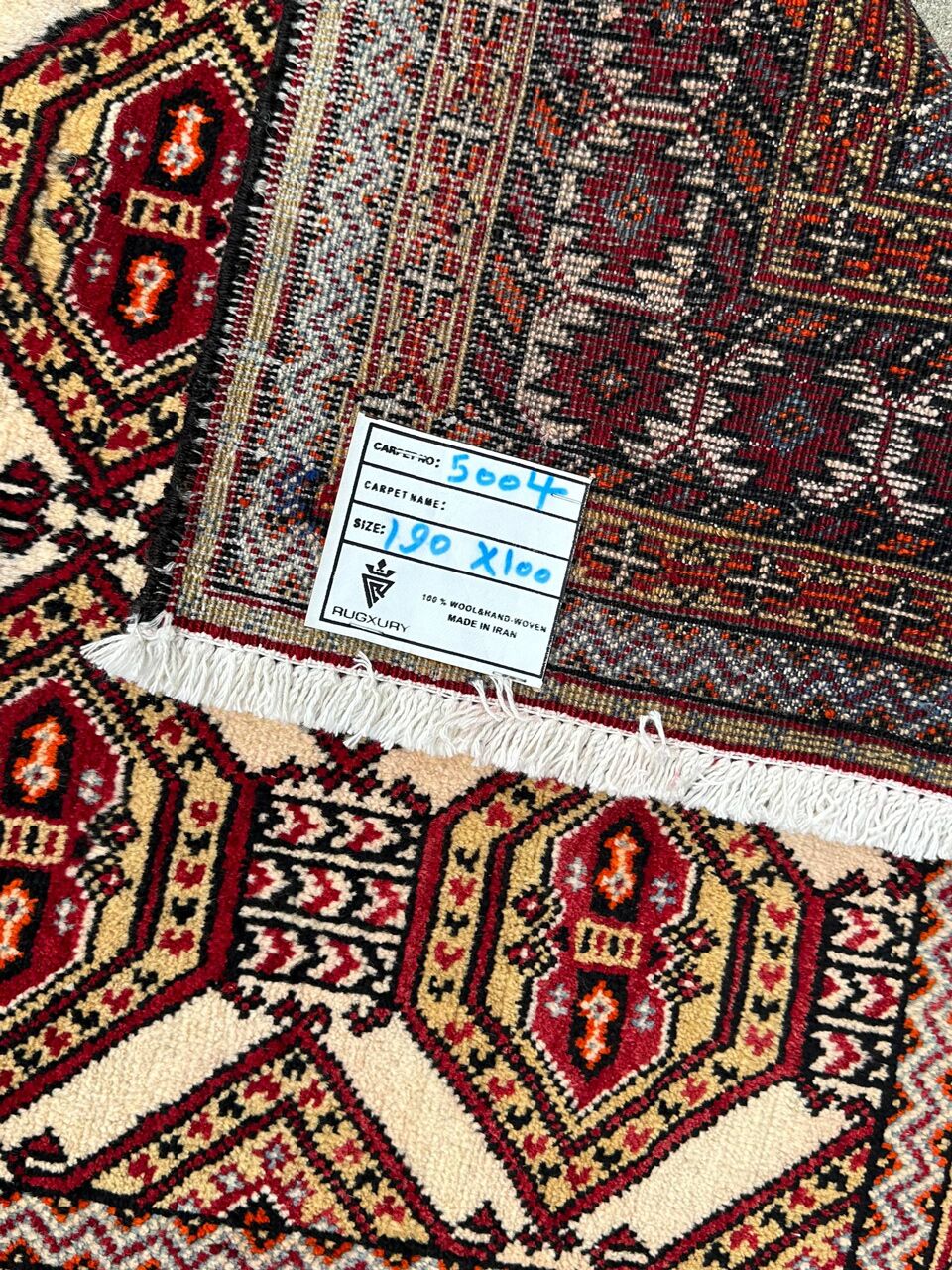 1.9x1M Persian Balouchi Nomadic Rug - Image 7