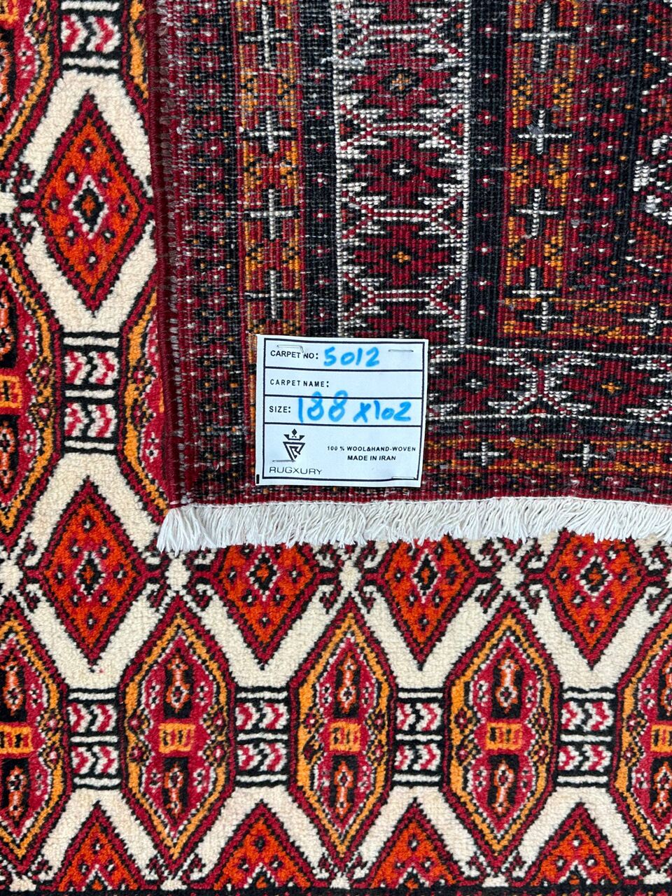 1.9x1M Persian Balouchi Nomadic Rug - Image 7