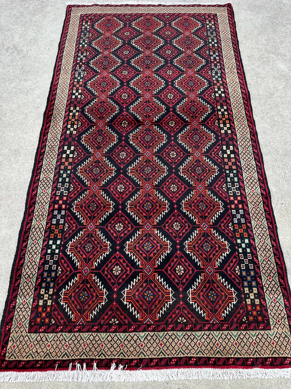 1.9x1M Persian Balouchi Nomadic Rug - Image 2