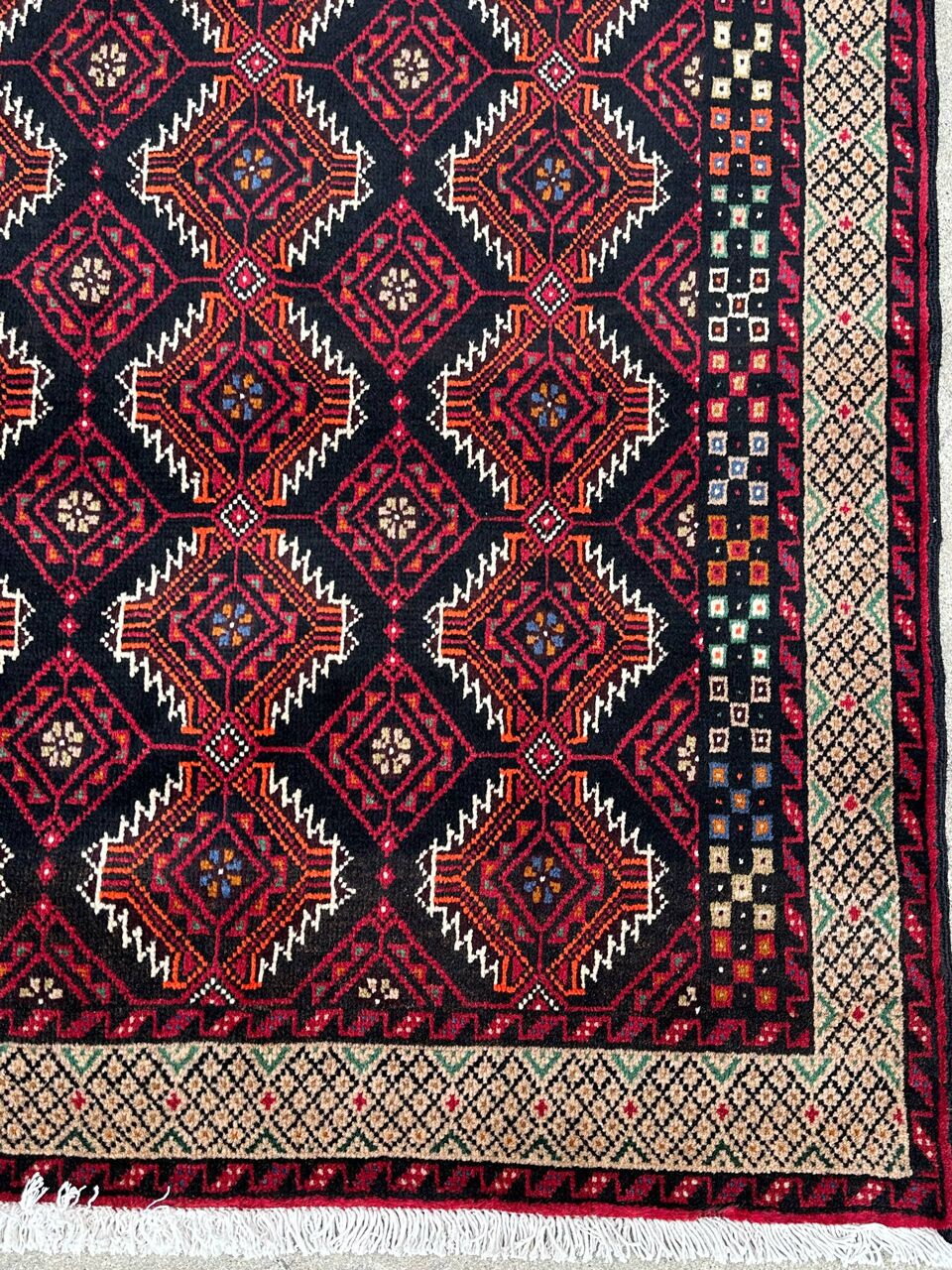 1.9x1M Persian Balouchi Nomadic Rug - Image 3