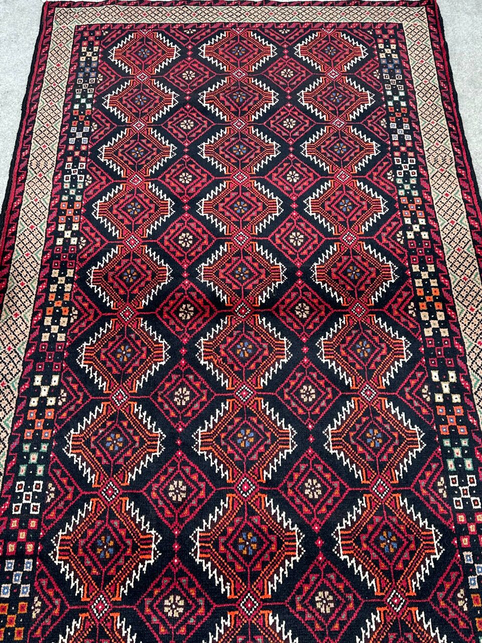 1.9x1M Persian Balouchi Nomadic Rug - Image 4
