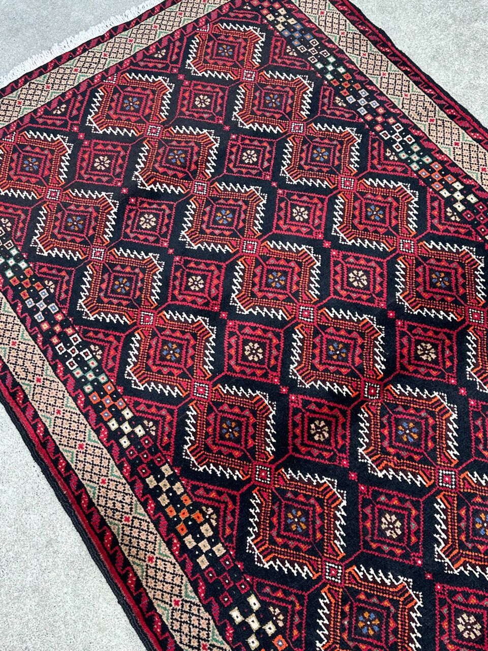 1.9x1M Persian Balouchi Nomadic Rug - Image 6