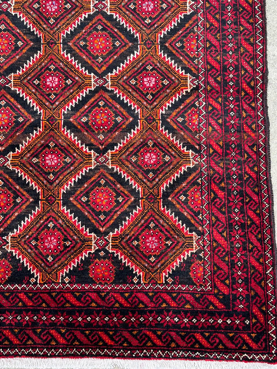 2x1M Persian Balouchi Nomadic Rug - Image 6