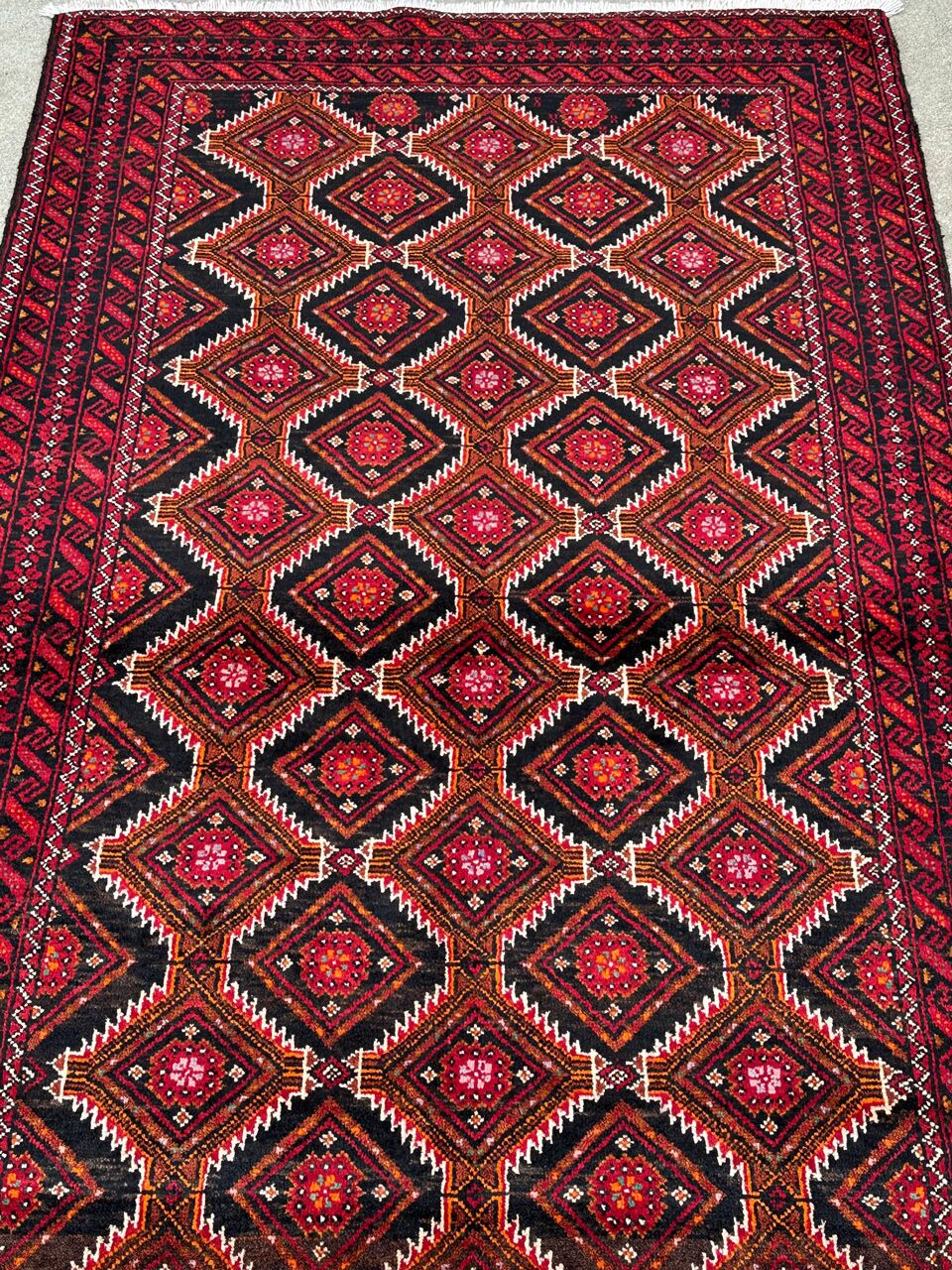 2x1M Persian Balouchi Nomadic Rug
