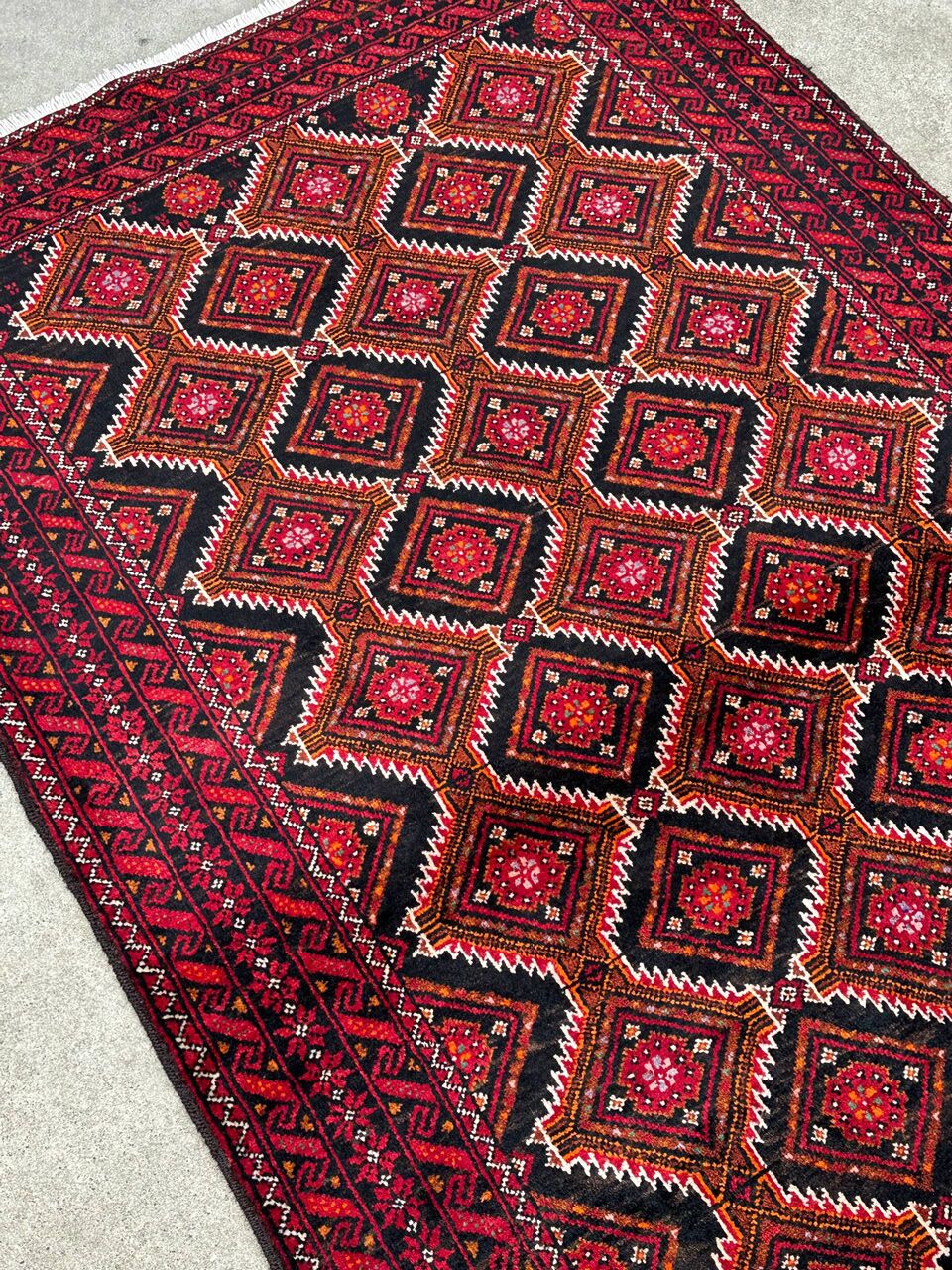 2x1M Persian Balouchi Nomadic Rug - Image 4