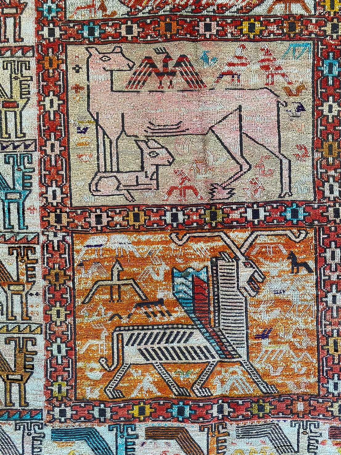 Antique Persian Sumak Kilim Rug (95 Yeras Old) - Image 5