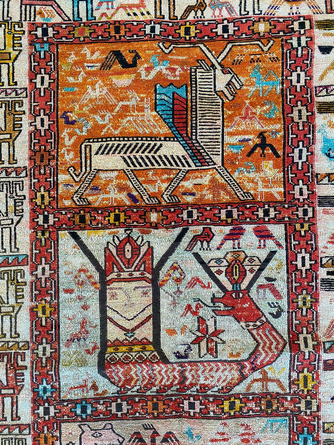 Antique Persian Sumak Kilim Rug (95 Yeras Old) - Image 3