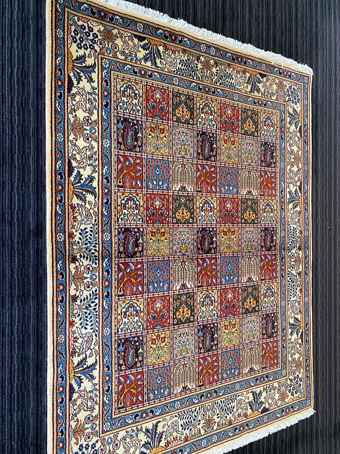 Vintage 2x1.5M Garden Design Persian Mood Rug - Image 6