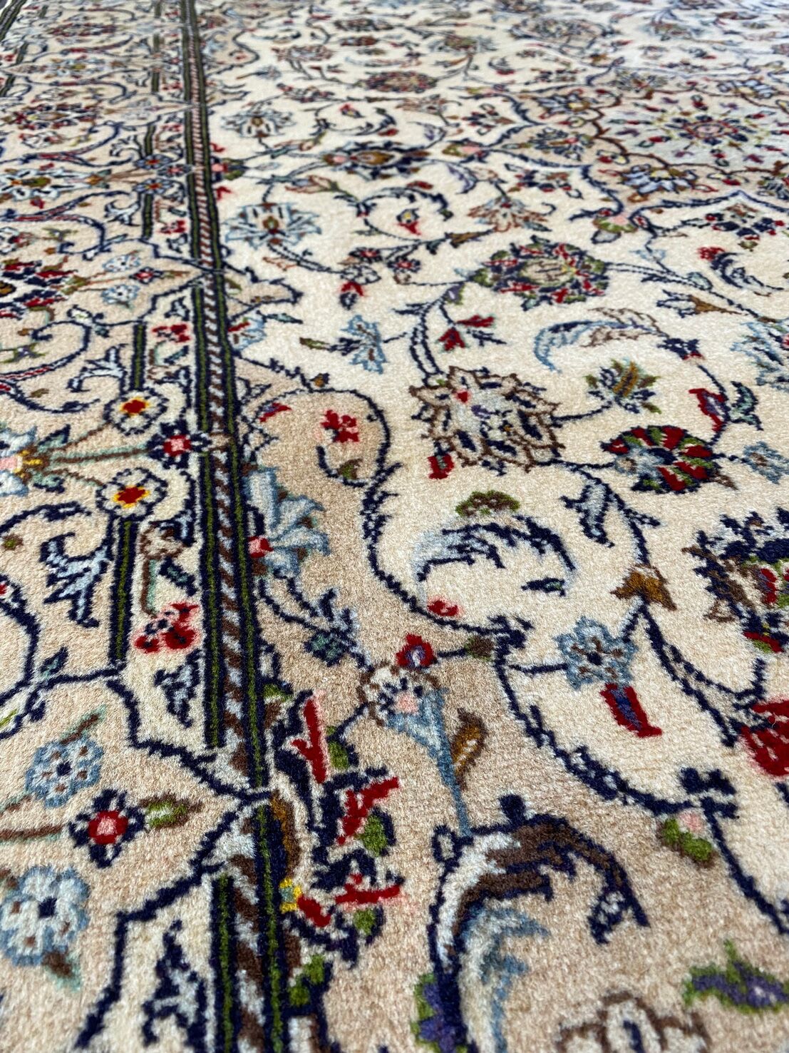 2.2x1.4M Beige Persian Kashan - Image 7