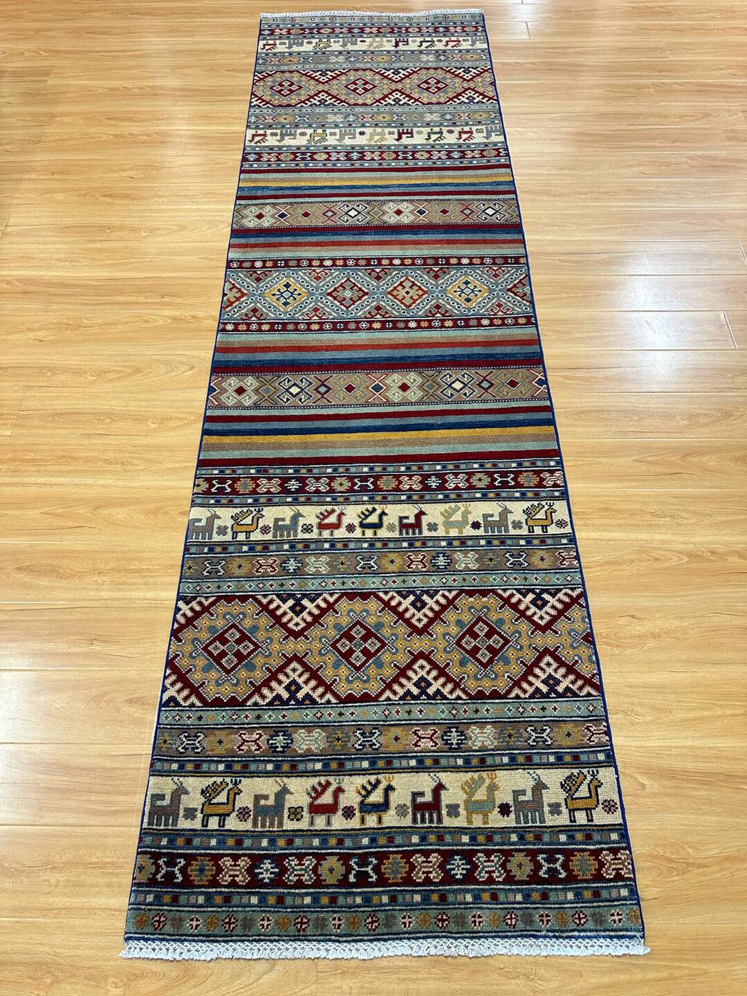 2.9 m Super Kazak Afghan Runner - Image 2