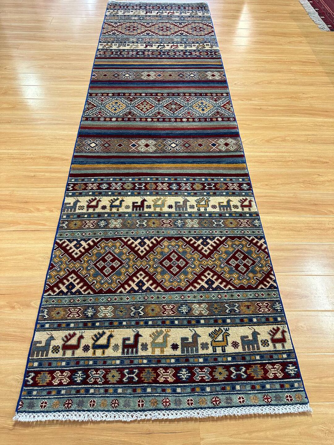 2.9 m Super Kazak Afghan Runner - Image 8