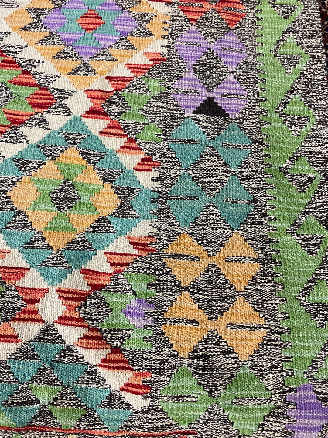 2.5x1.6 M Boho Maymana Afghan Kilim - Image 3