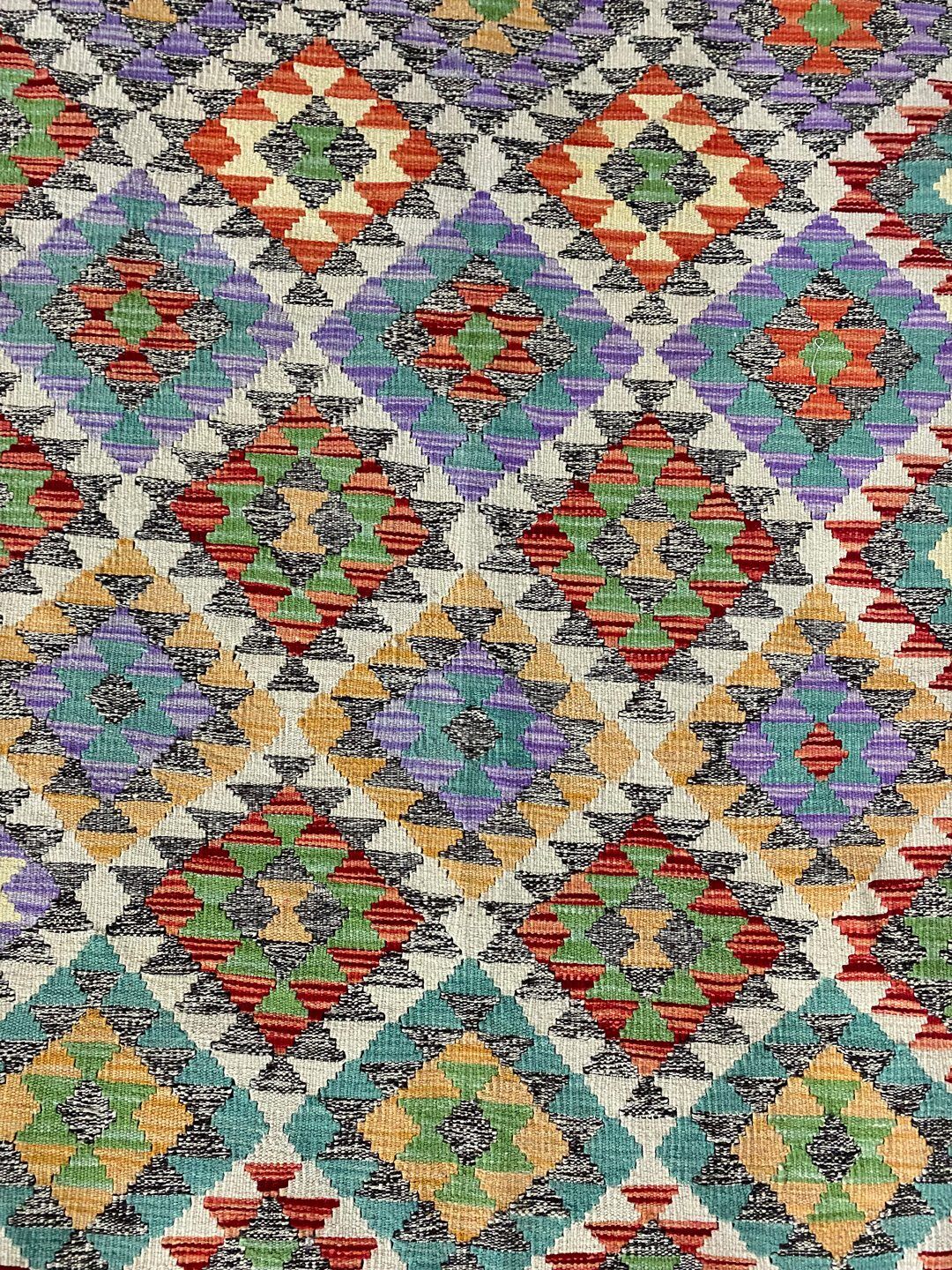 2.5x1.6 M Boho Maymana Afghan Kilim - Image 2