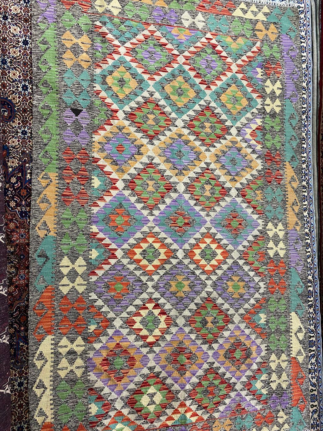 2.5x1.6 M Boho Maymana Afghan Kilim - Image 6