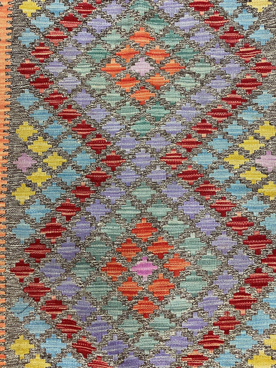1.2x0.9 M Boho Maymana Afghan Kilim - Image 4