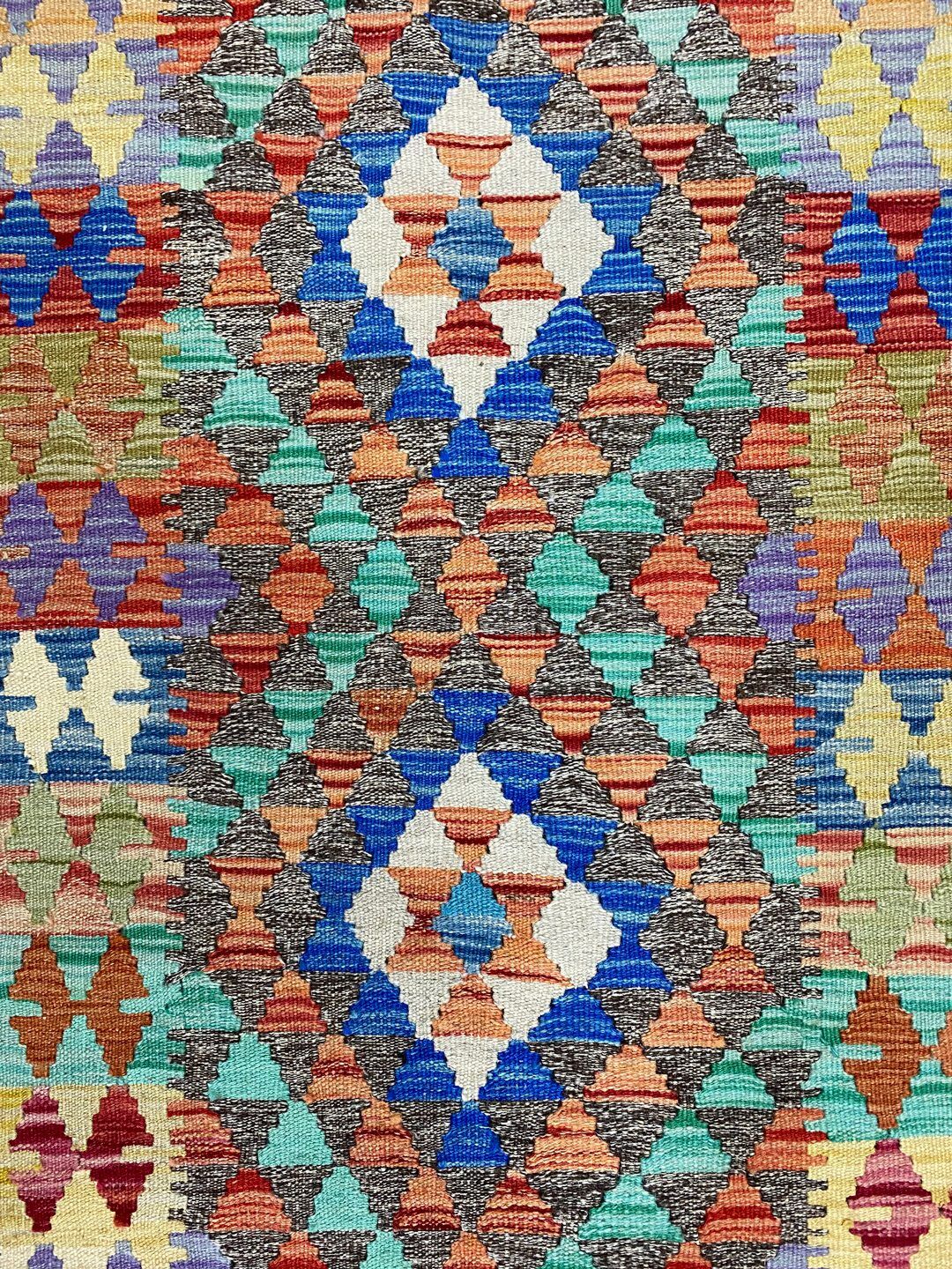 1.2x0.8 M Boho Maymana Afghan Kilim - Image 4