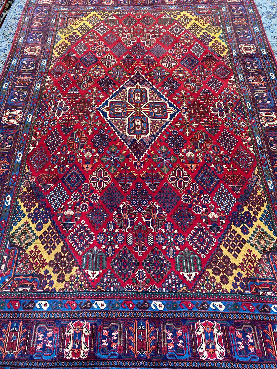 Vintage 3.4x2.2M Persian Joshaghan Rug - Image 4