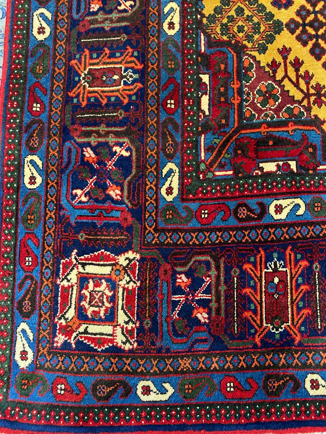Vintage 3.4x2.2M Persian Joshaghan Rug - Image 8