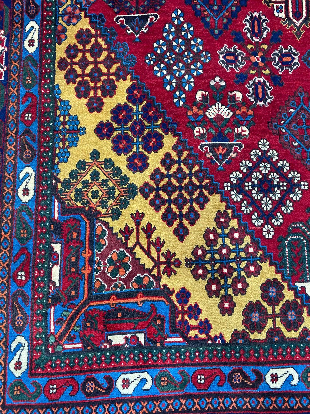 Vintage 3.4x2.2M Persian Joshaghan Rug - Image 10