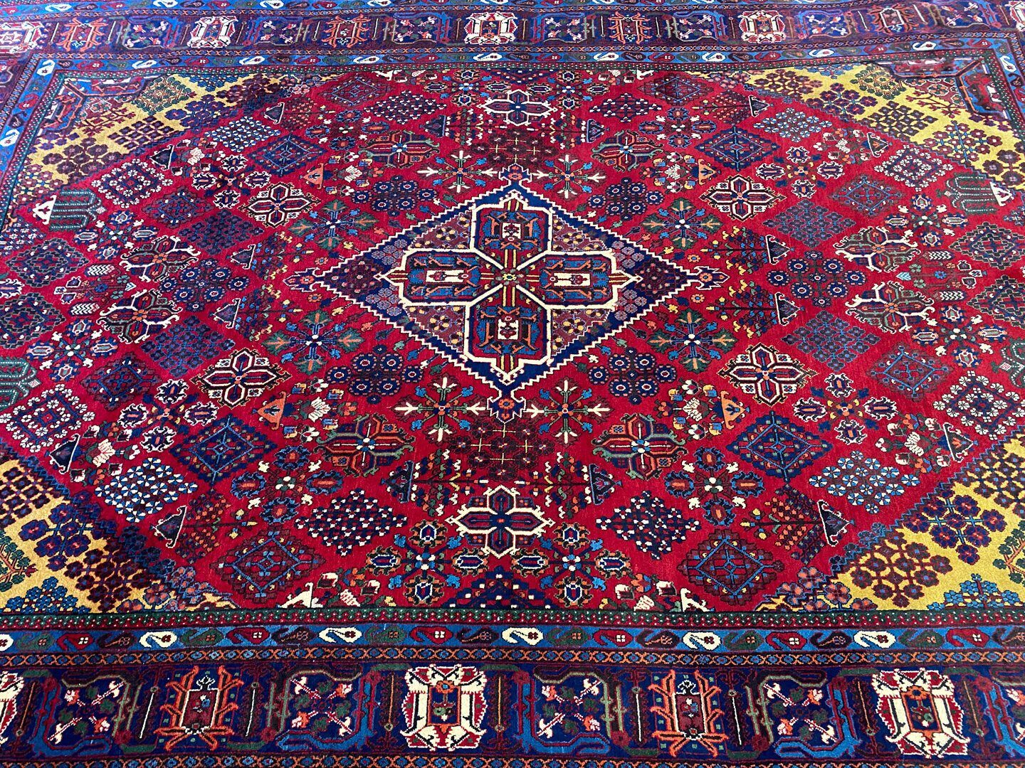 Vintage 3.4x2.2M Persian Joshaghan Rug - Image 6