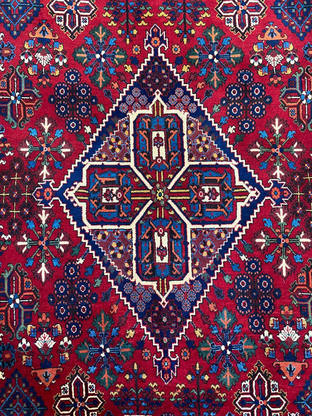 Vintage 3.4x2.2M Persian Joshaghan Rug - Image 9
