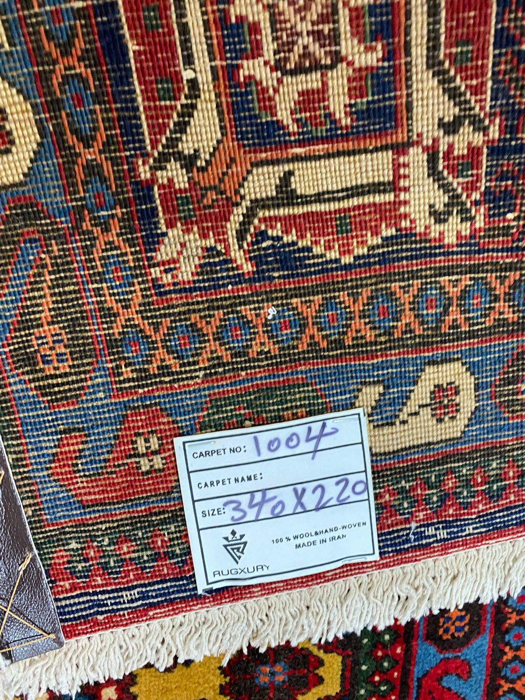 Vintage 3.4x2.2M Persian Joshaghan Rug - Image 12