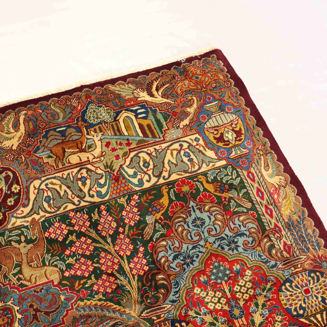 3x2M Pictorial Garden Of Eden Kashmar Rug - Image 5
