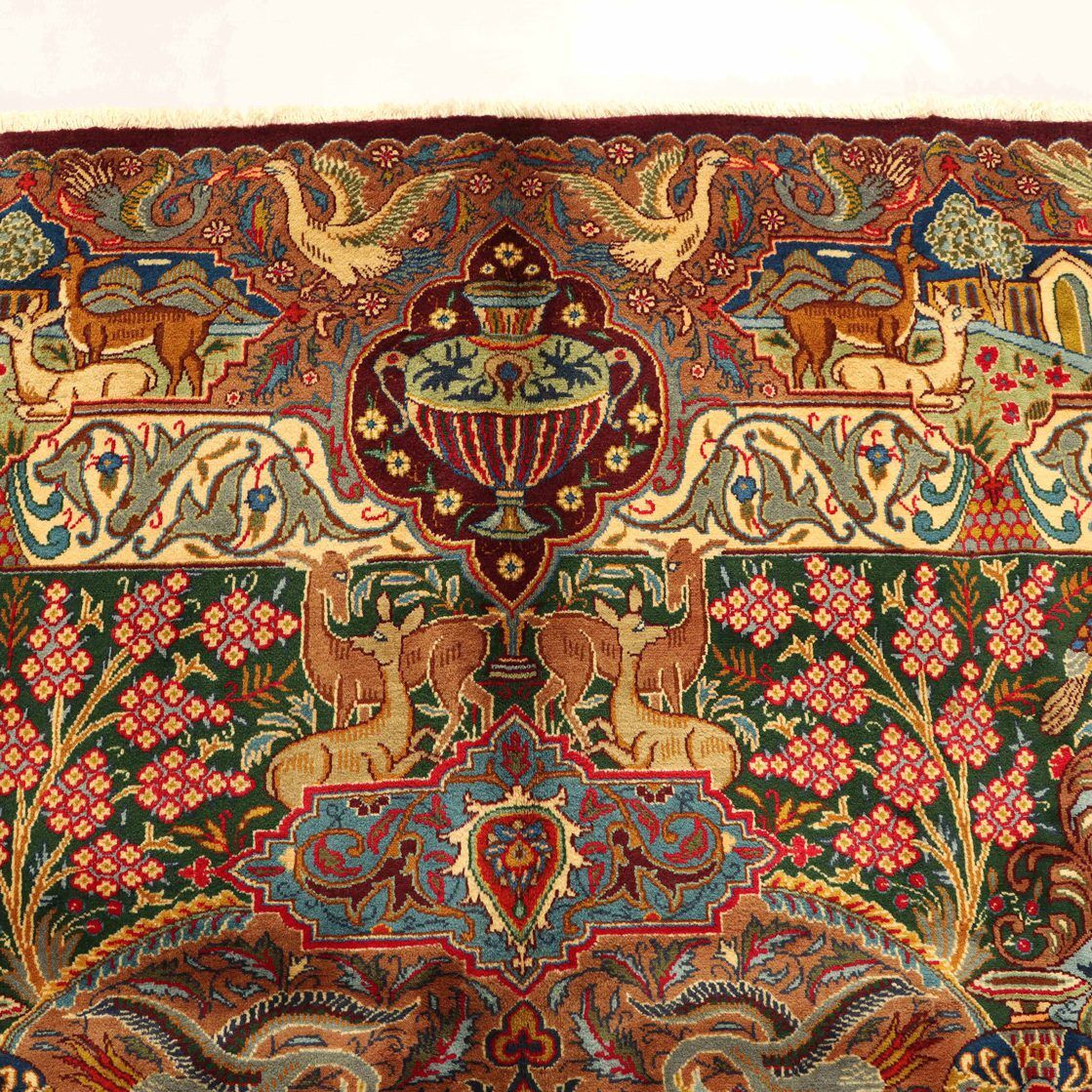 3x2M Pictorial Garden Of Eden Kashmar Rug - Image 6