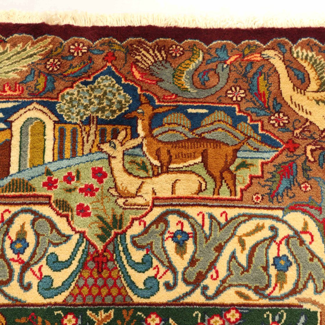 3x2M Pictorial Garden Of Eden Kashmar Rug - Image 7