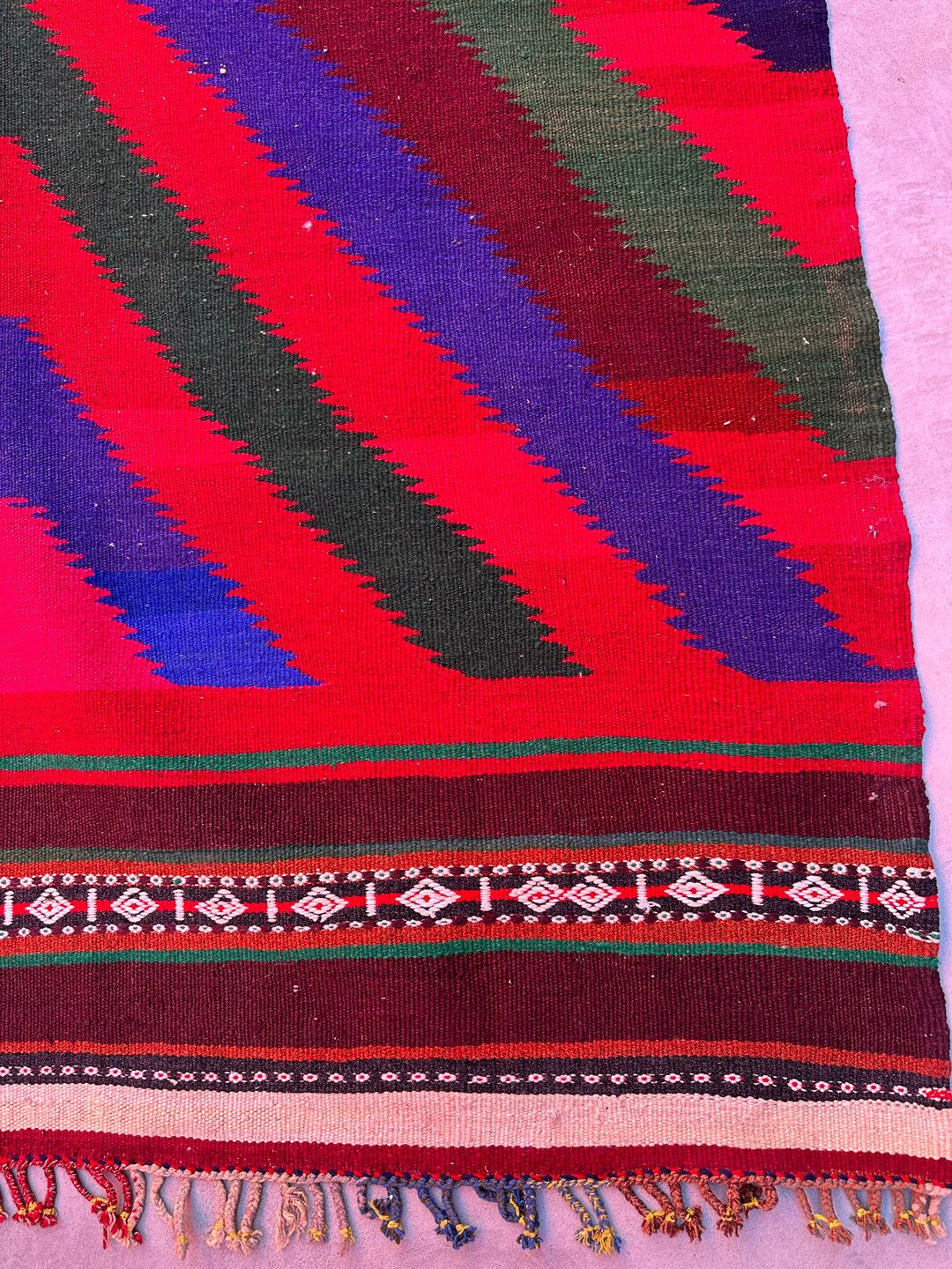 Antique 3.3x1.5 M Boho Maymana Afghan Kilim - Image 12