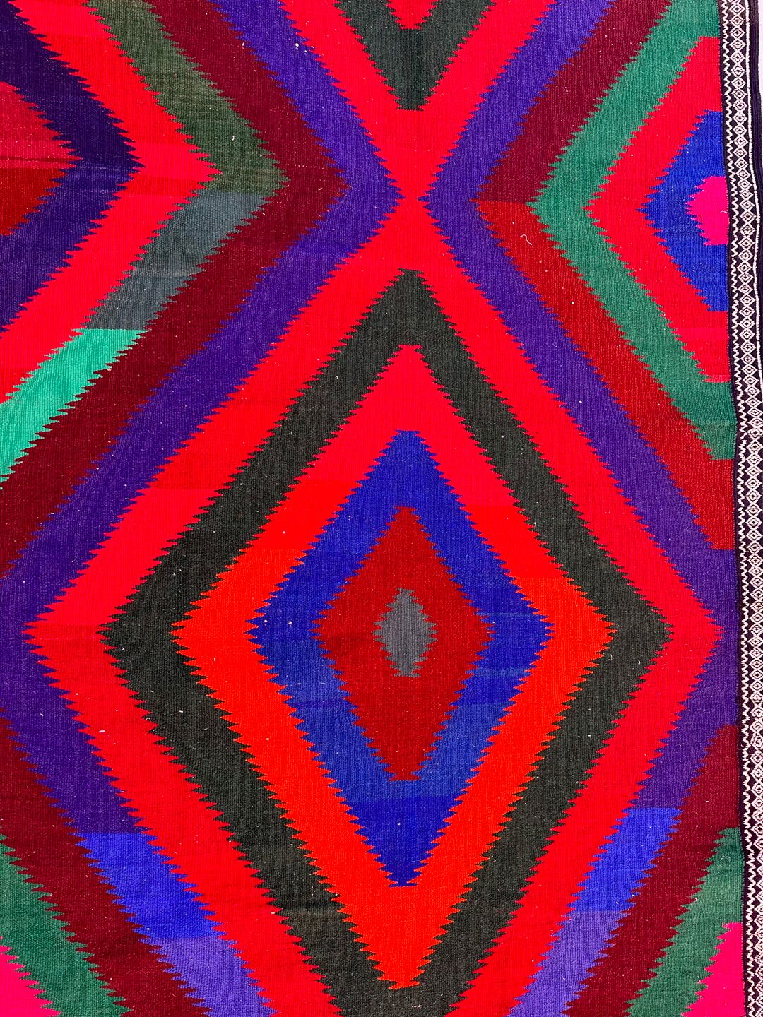 Antique 3.3x1.5 M Boho Maymana Afghan Kilim - Image 7
