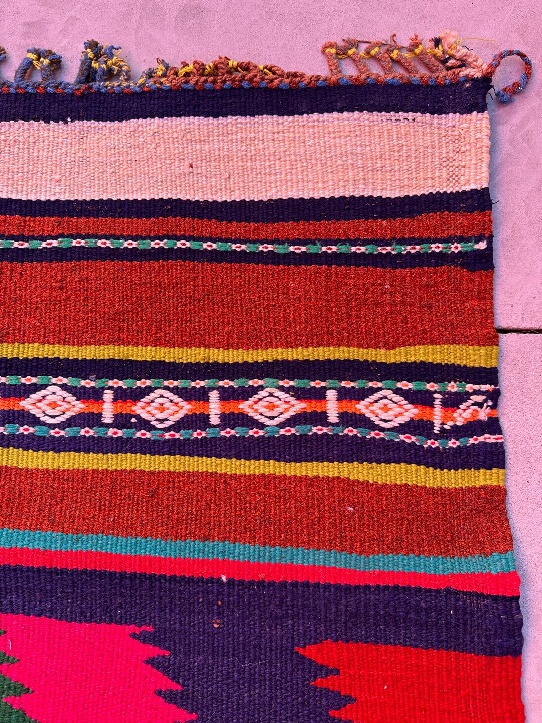 Antique 3.3x1.5 M Boho Maymana Afghan Kilim - Image 5