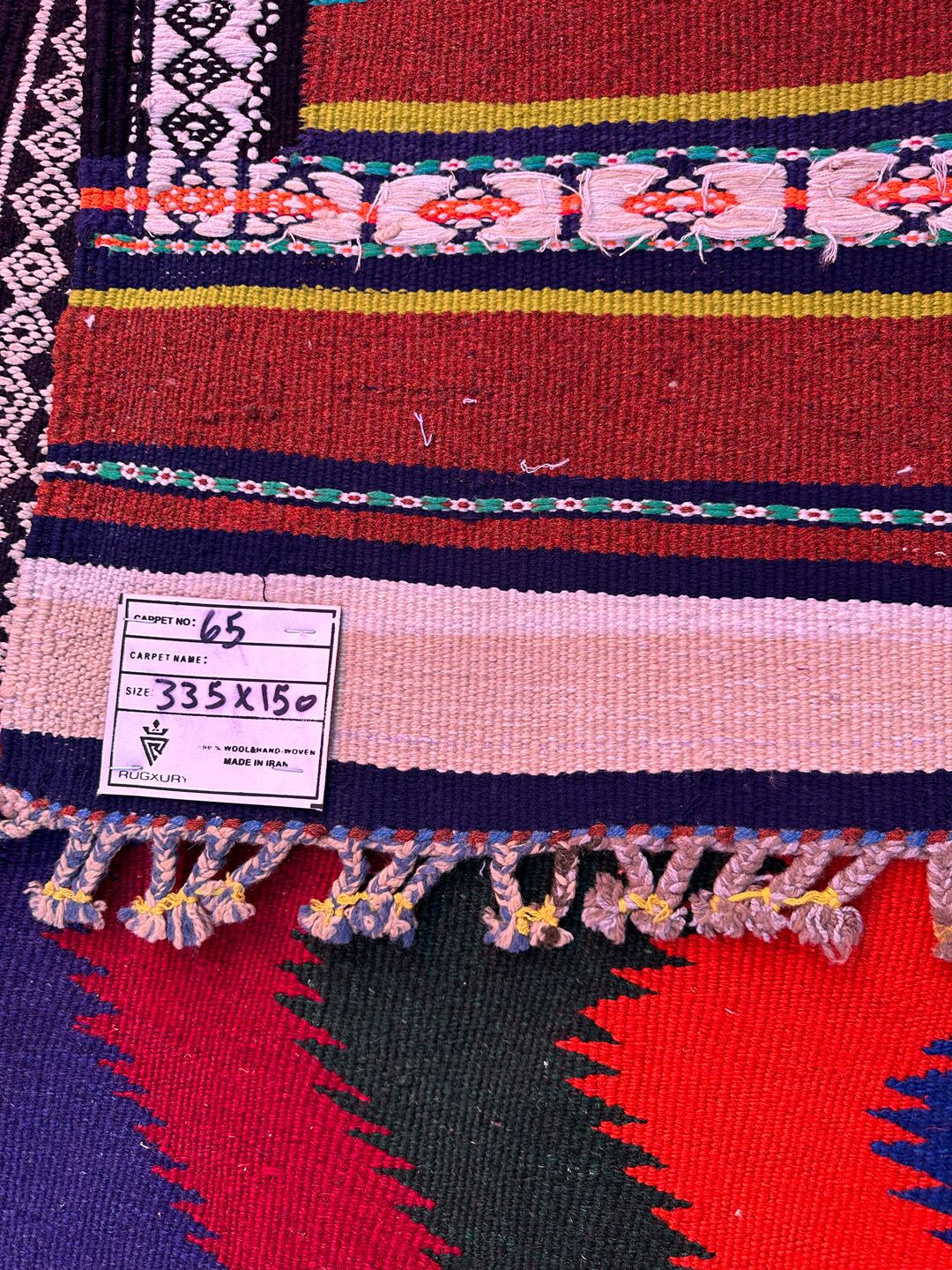 Antique 3.3x1.5 M Boho Maymana Afghan Kilim - Image 10