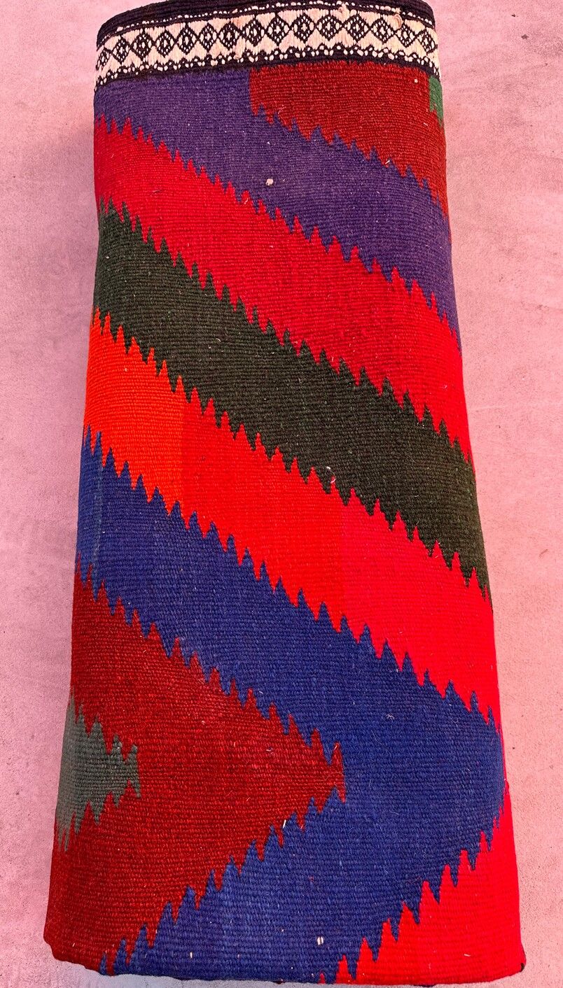 Antique 3.3x1.5 M Boho Maymana Afghan Kilim - Image 11