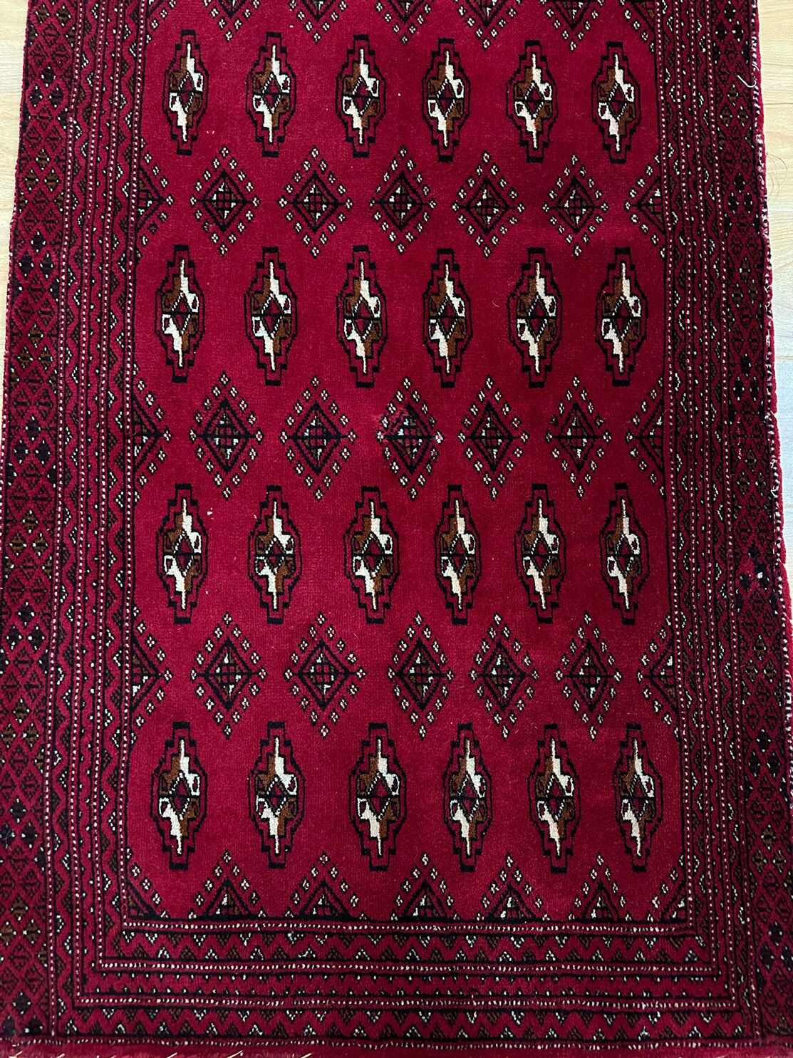 0.65 x 1.45 M Persian Turkoman Poshti Rug - Image 4