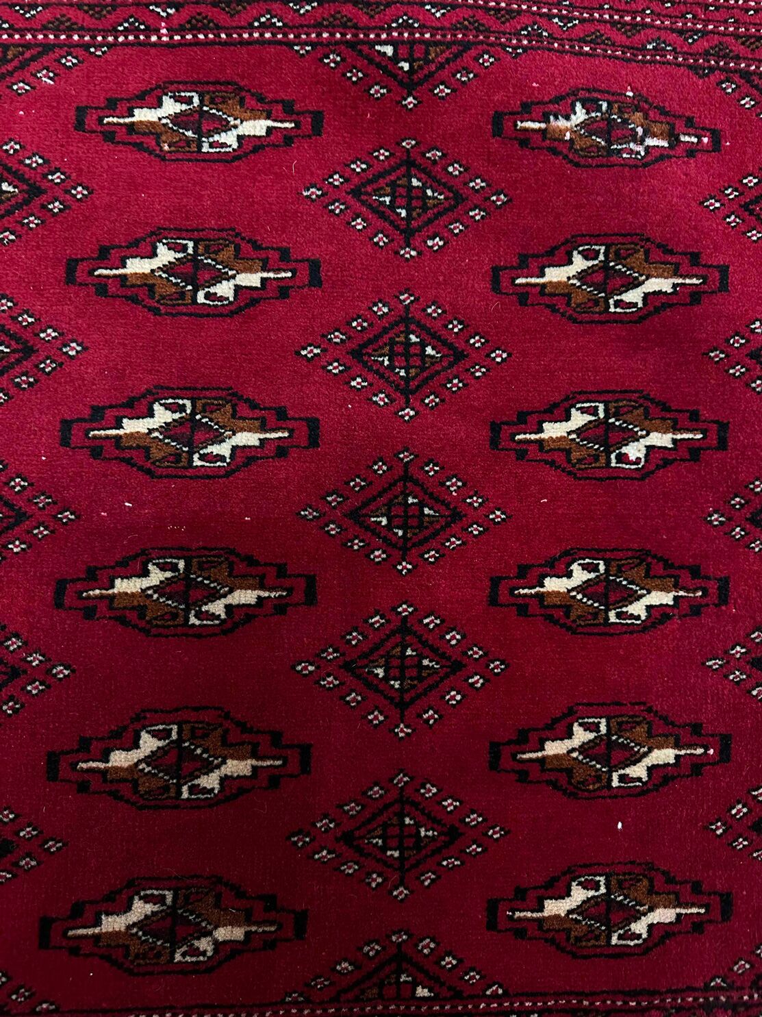 0.65 x 1.45 M Persian Turkoman Poshti Rug - Image 9