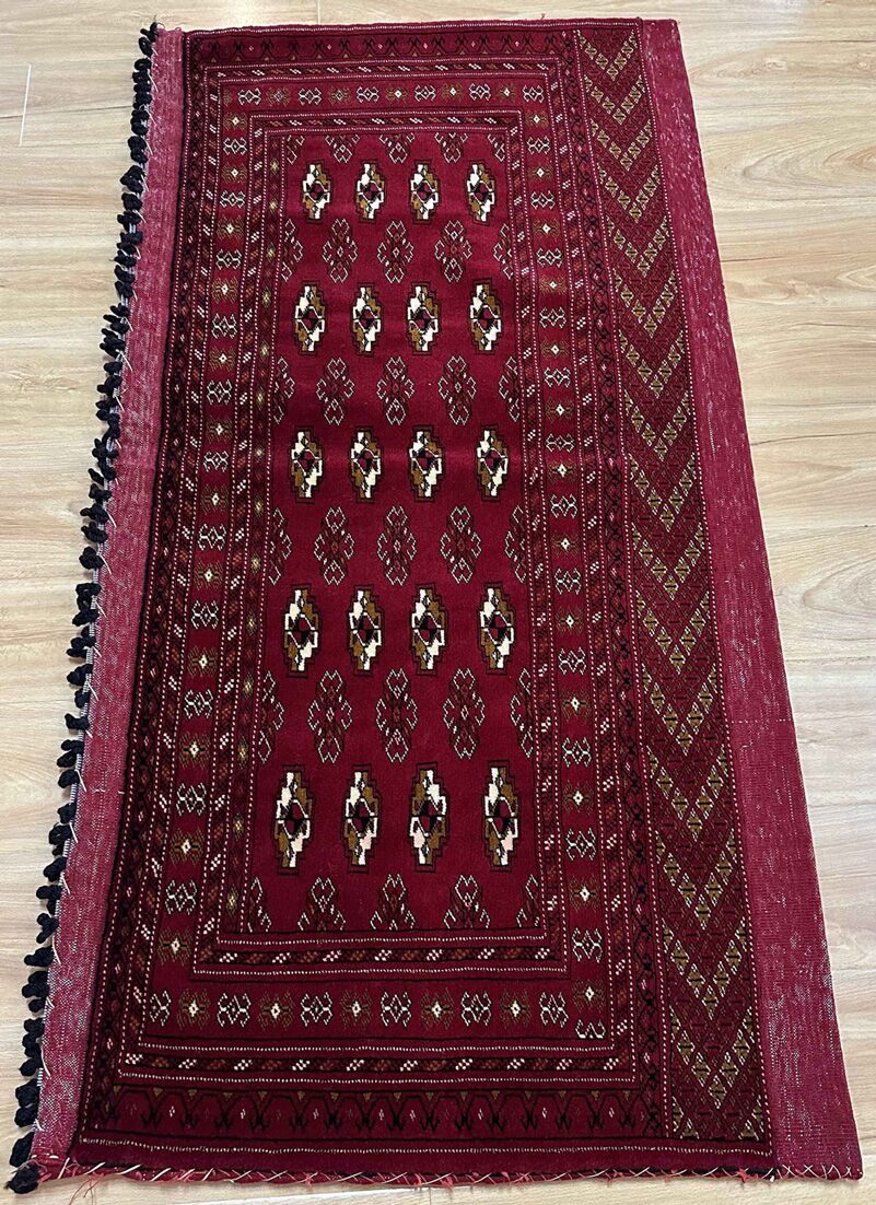 1.25 x 0.6 M Persian Turkoman Poshti Rug - Image 2