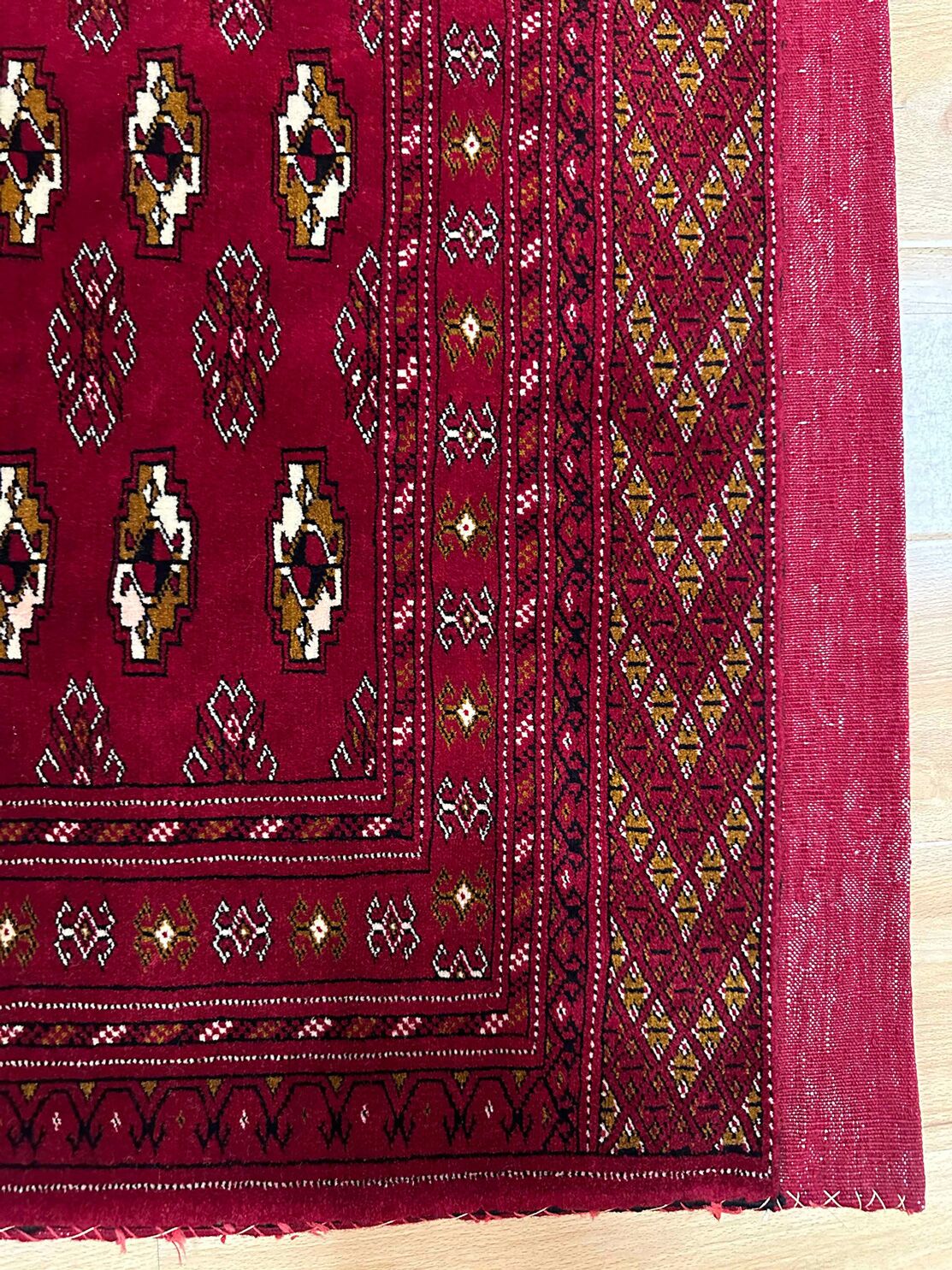 1.25 x 0.6 M Persian Turkoman Poshti Rug - Image 7