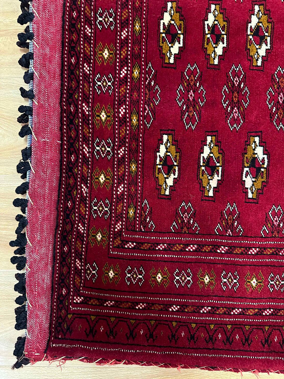 1.25 x 0.6 M Persian Turkoman Poshti Rug - Image 9