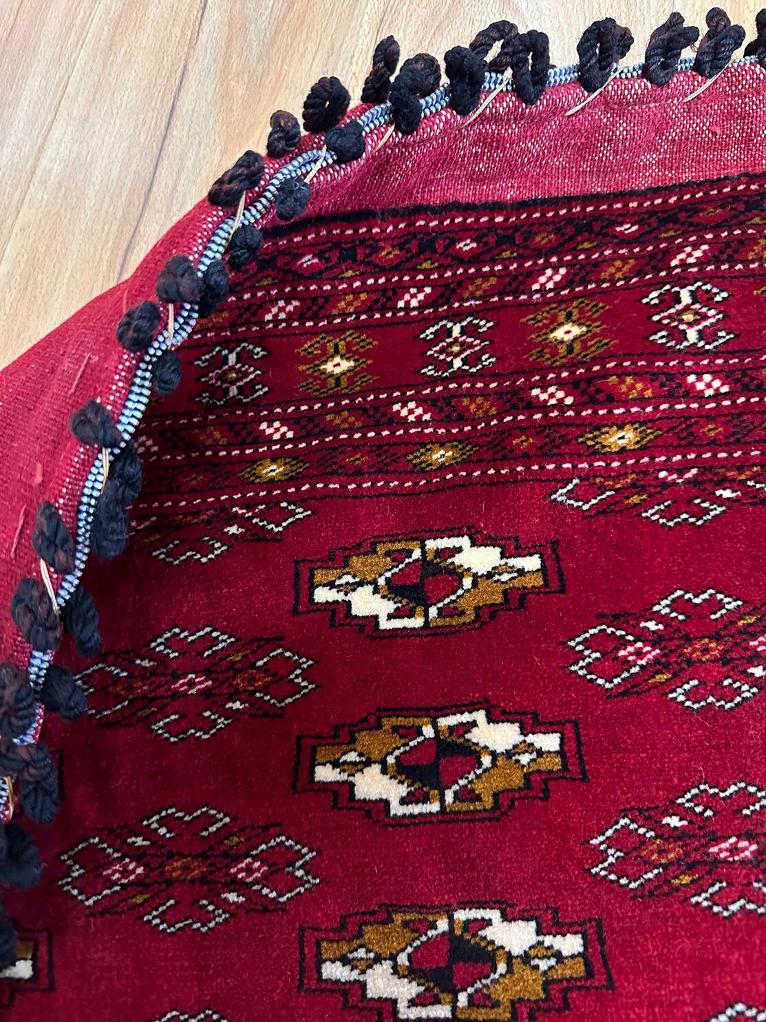 1.25 x 0.6 M Persian Turkoman Poshti Rug - Image 11