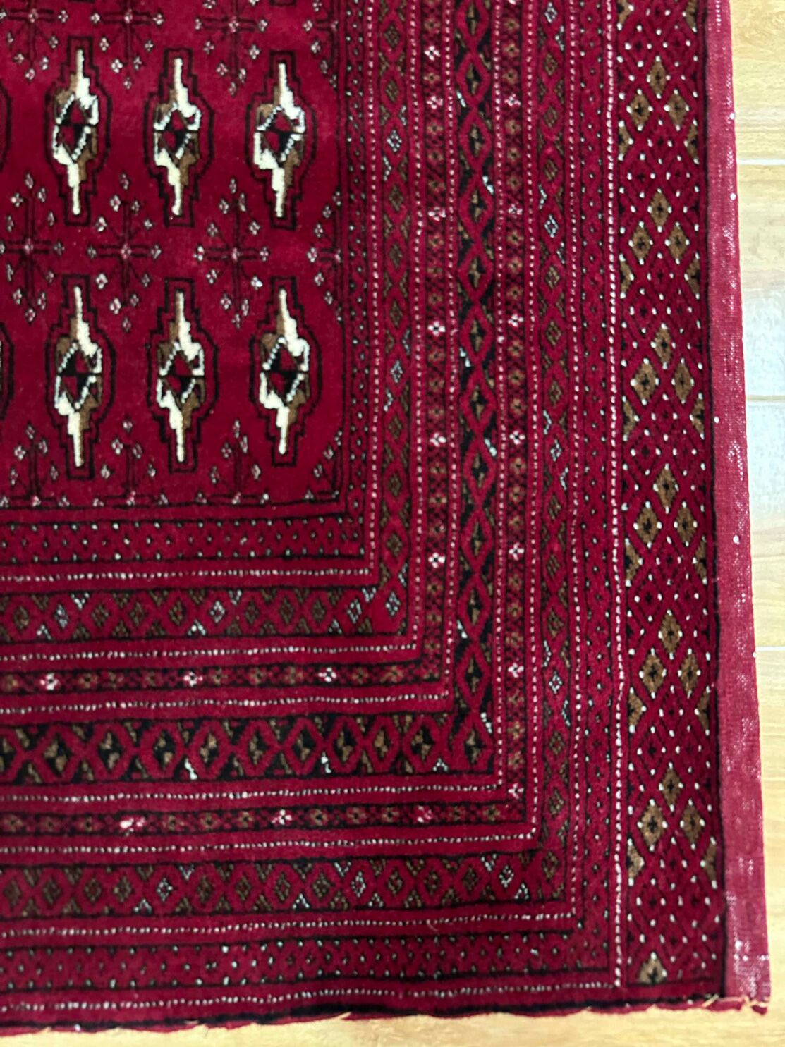 1.33 x 0.7 M Persian Turkoman Poshti Rug - Image 7