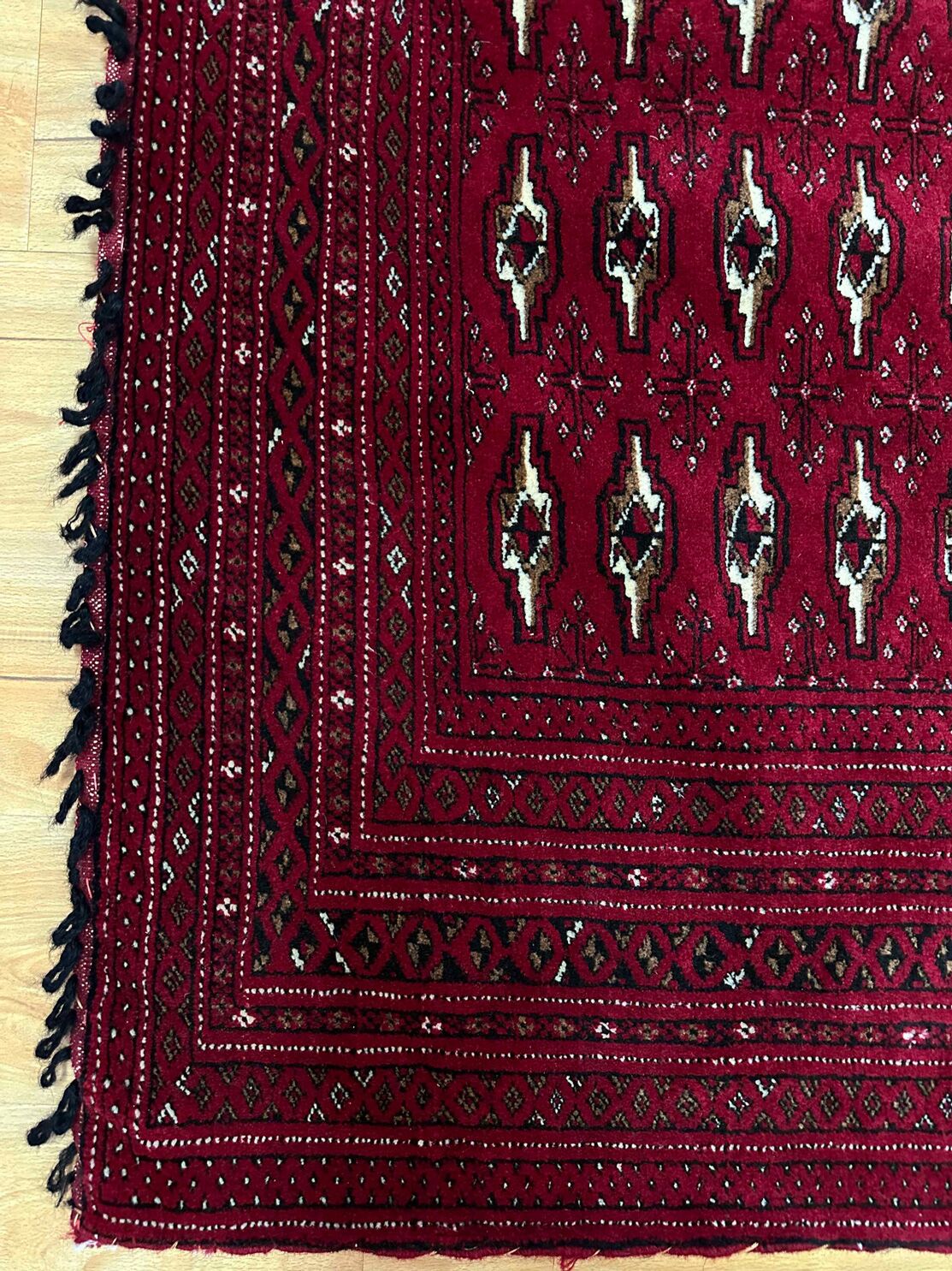 1.33 x 0.7 M Persian Turkoman Poshti Rug - Image 9