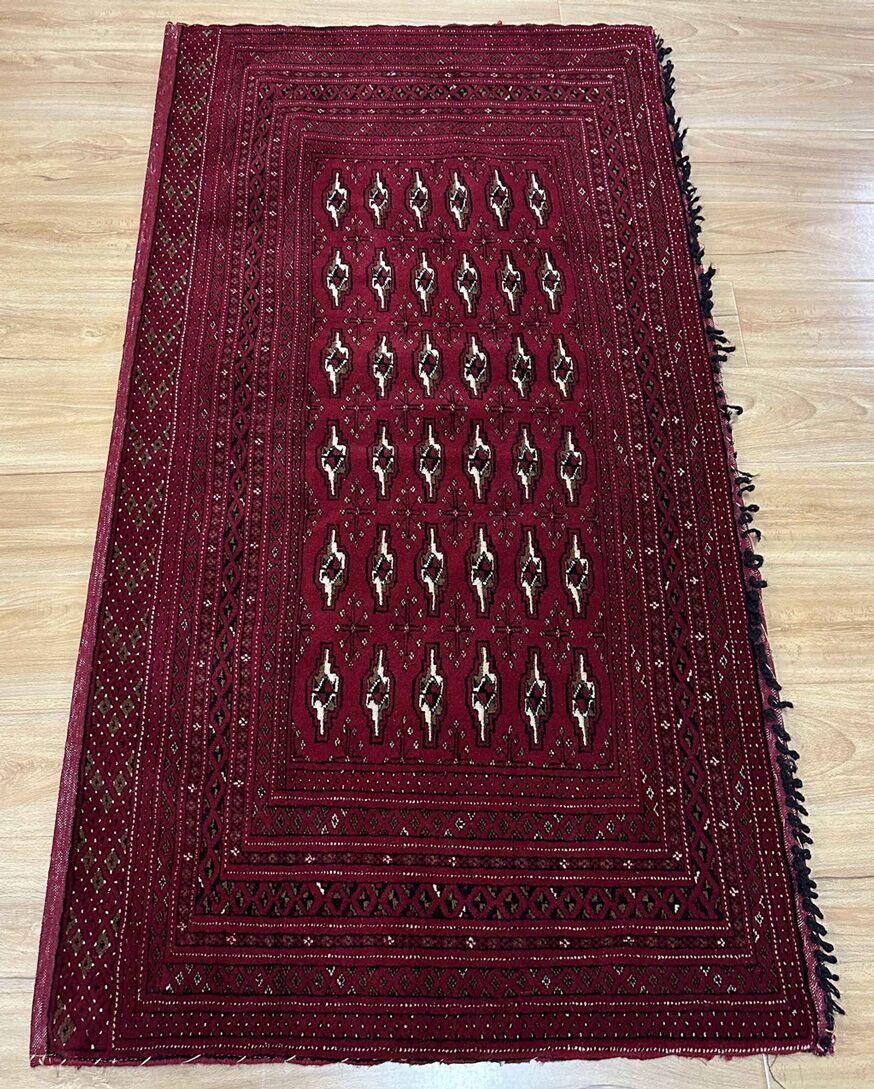 1.33 x 0.7 M Persian Turkoman Poshti Rug - Image 2