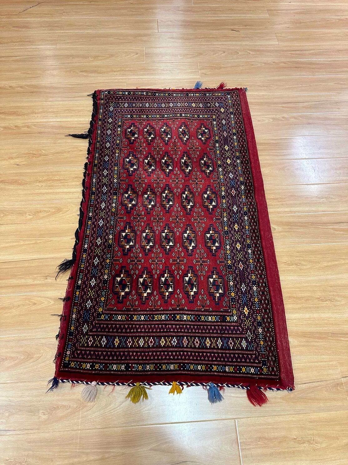 1.3 x 0.75 M Persian Turkoman Poshti Rug - Image 5