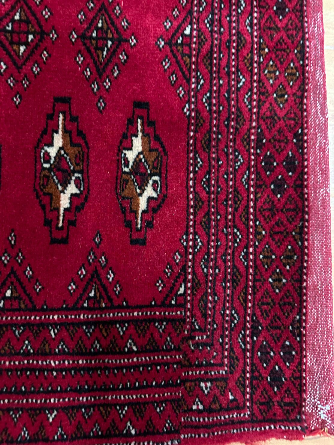 1.45 x 0.65 M Persian Turkoman Poshti Rug - Image 10