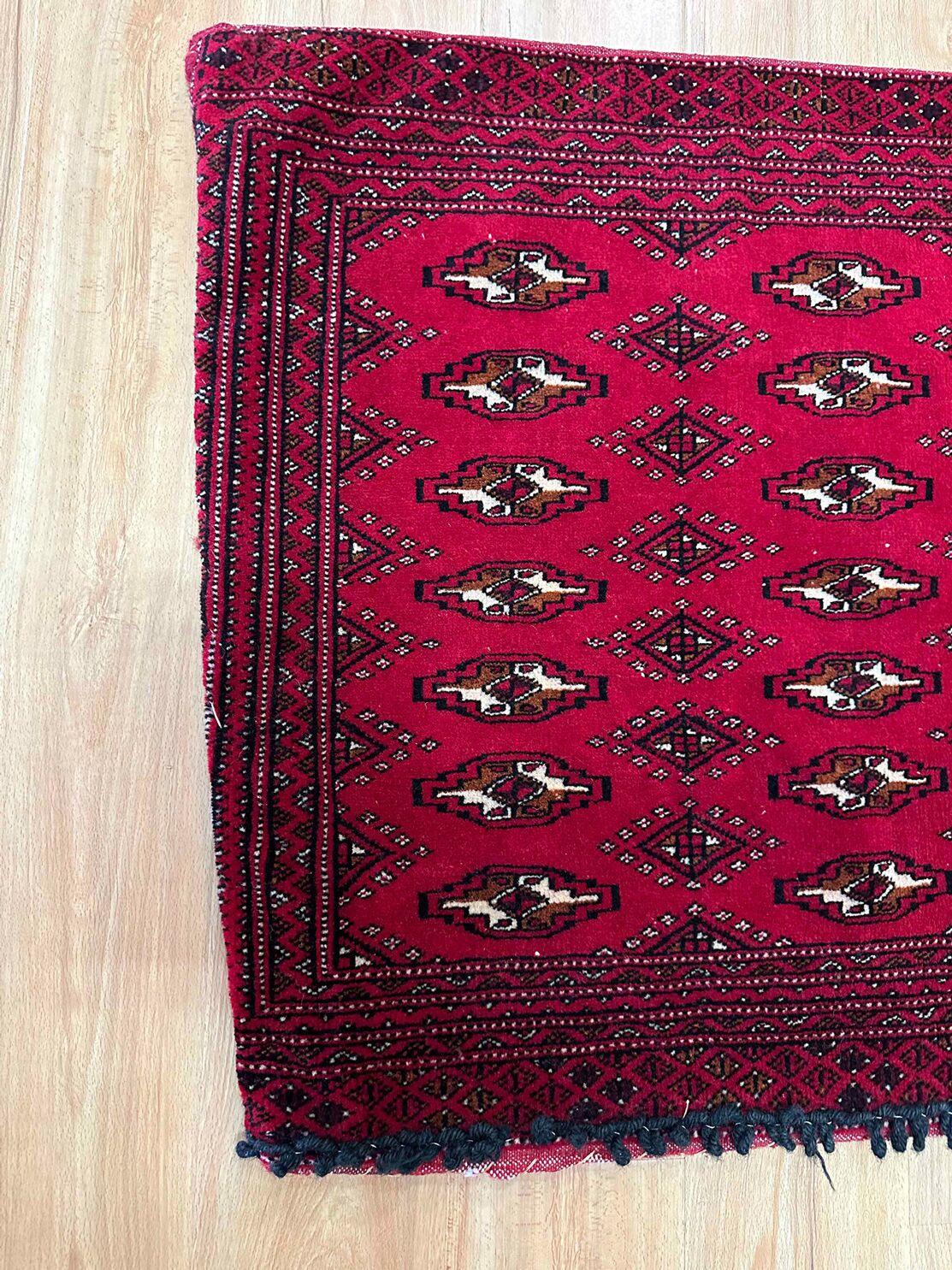 1.45 x 0.65 M Persian Turkoman Poshti Rug - Image 11