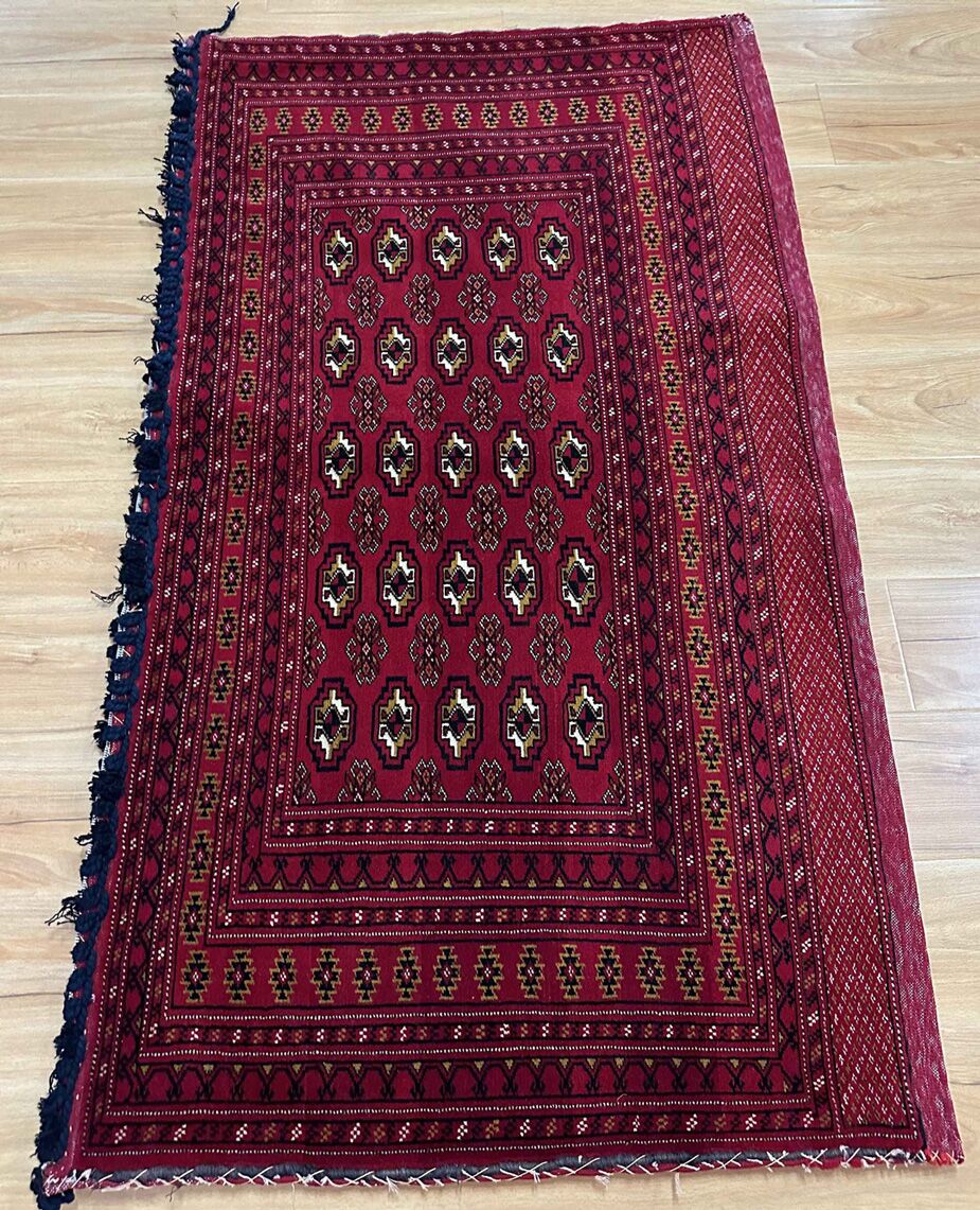 1.28 x 0.70 M Persian Turkoman Poshti Rug - Image 2