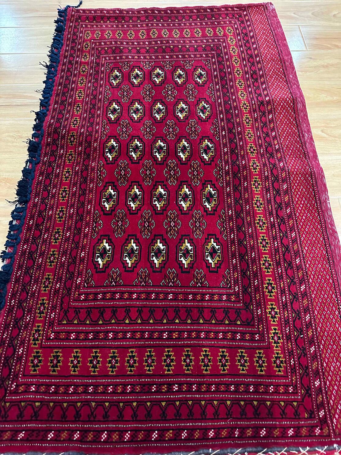 1.28 x 0.70 M Persian Turkoman Poshti Rug - Image 7