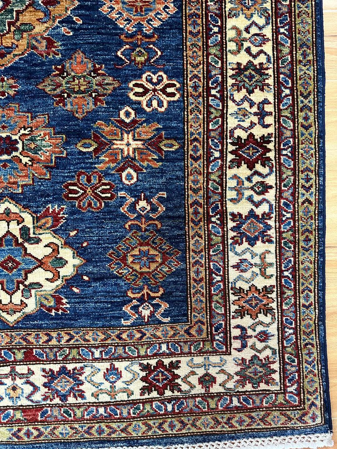 1.7×1.2 M Afghan Super Kazak Rug - Image 4